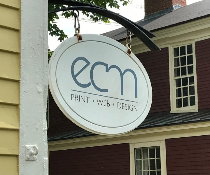 ecm design office sign