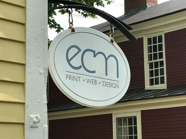 ecm design office sign